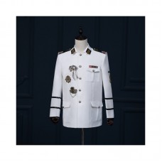 Sailor Style Embroidery Suit